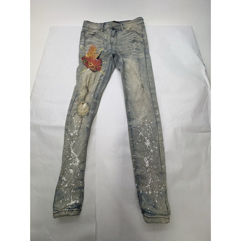 THRT Washed Denim Skinny Jeans Size 30 Brand New With Tags Distressed
